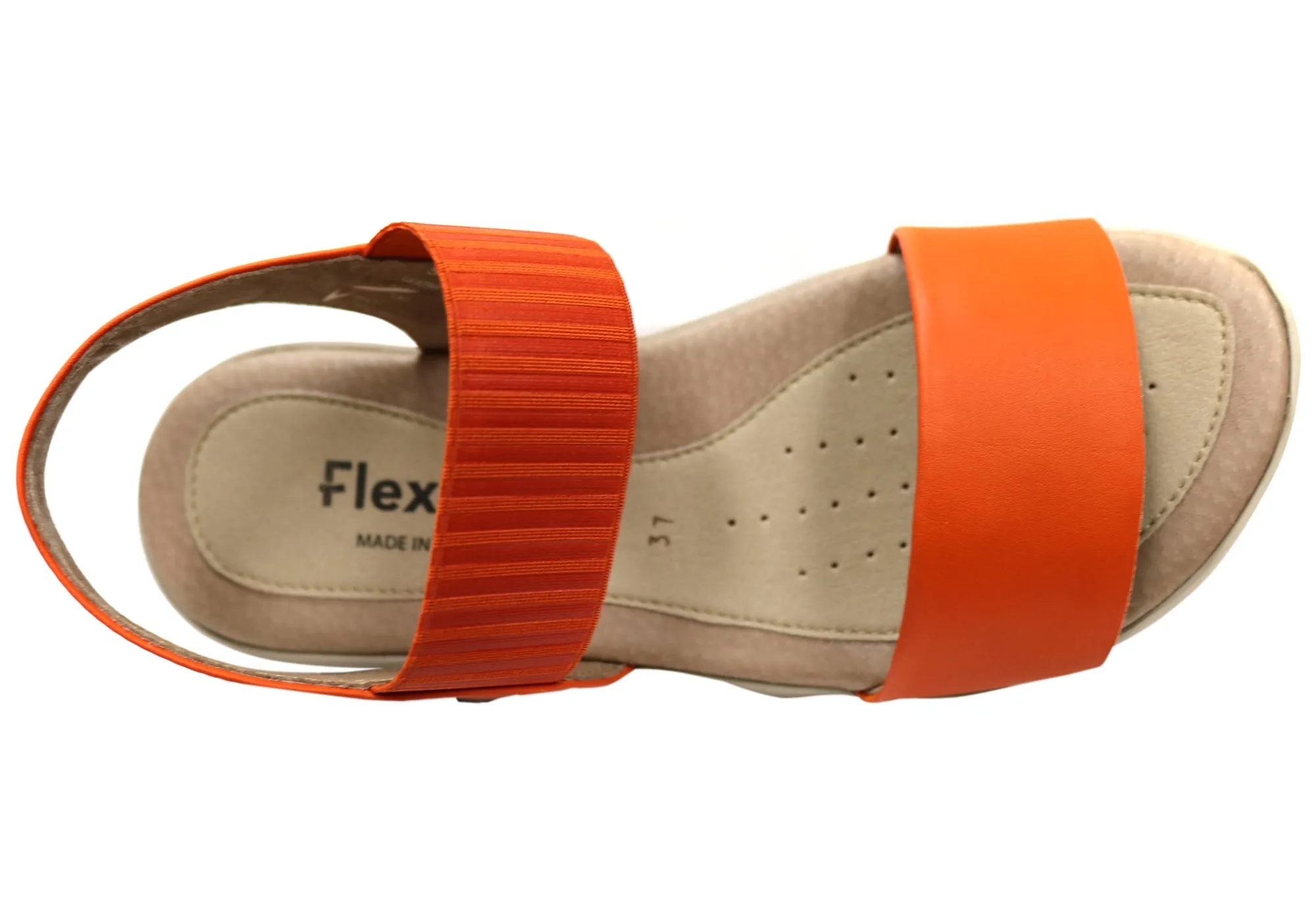 Flex & Go Lina Womens Comfortable Leather Sandals Made In Portugal