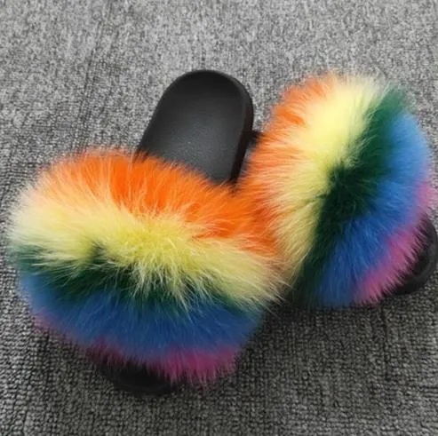 Fluffy Sliders Comfort Fur Furry Slippers