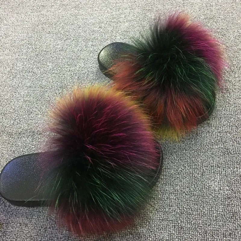 Fluffy Sliders Comfort Fur Furry Slippers