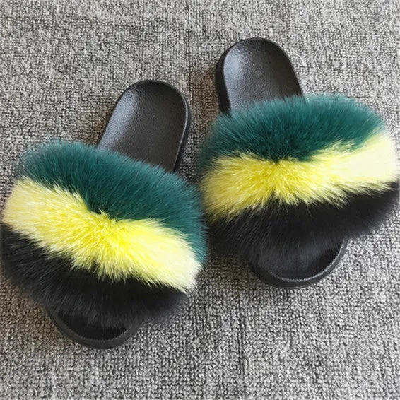 Fluffy Sliders Comfort Fur Furry Slippers