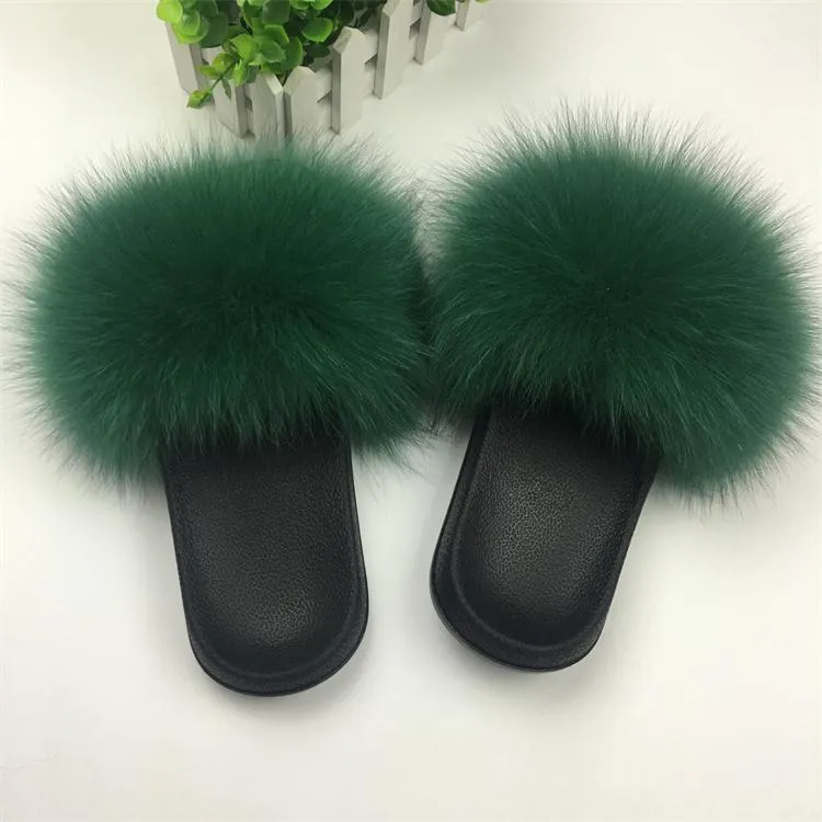 Fluffy Sliders Comfort Fur Furry Slippers