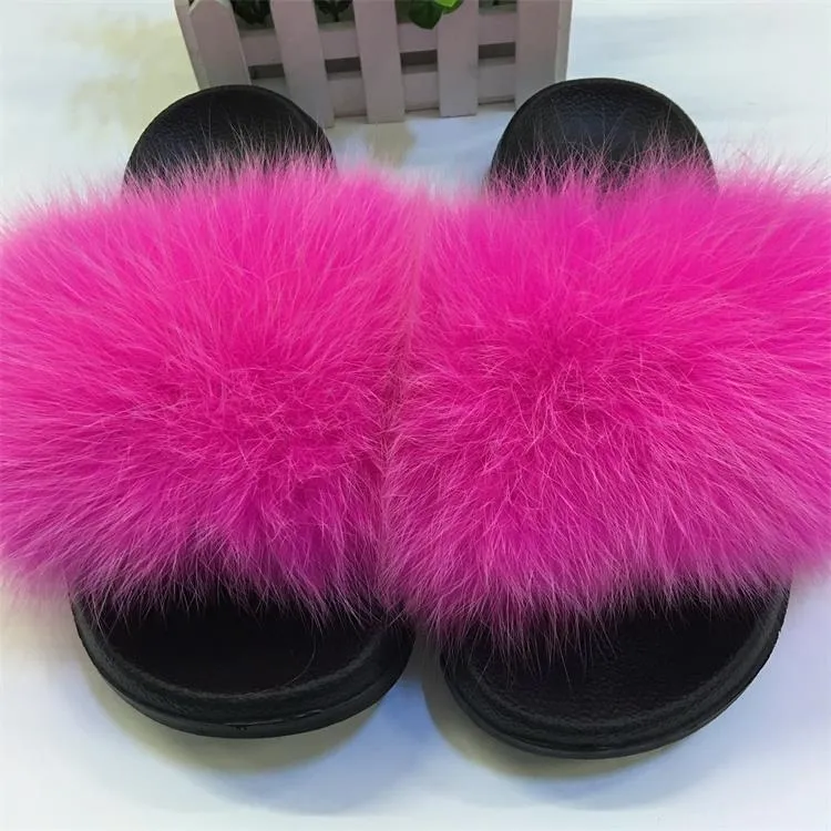 Fluffy Sliders Comfort Fur Furry Slippers