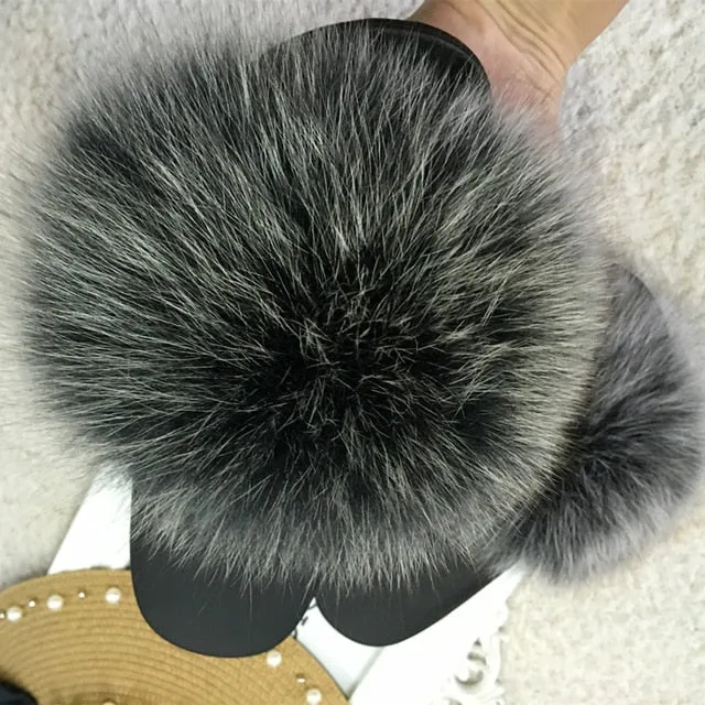 Fluffy Sliders Comfort Fur Furry Slippers