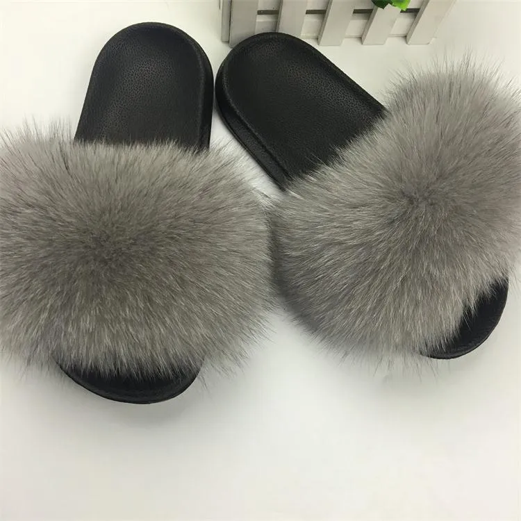 Fluffy Sliders Comfort Fur Furry Slippers