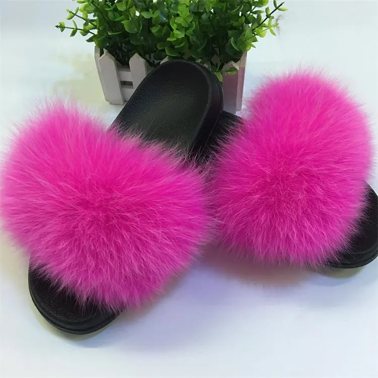 Fluffy Sliders Comfort Fur Furry Slippers