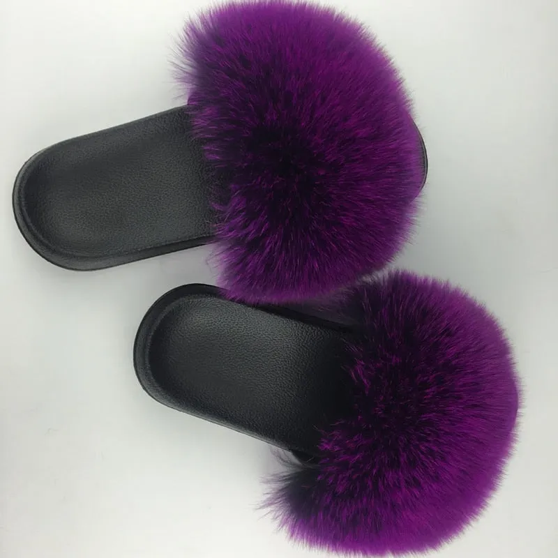 Fluffy Sliders Comfort Fur Furry Slippers