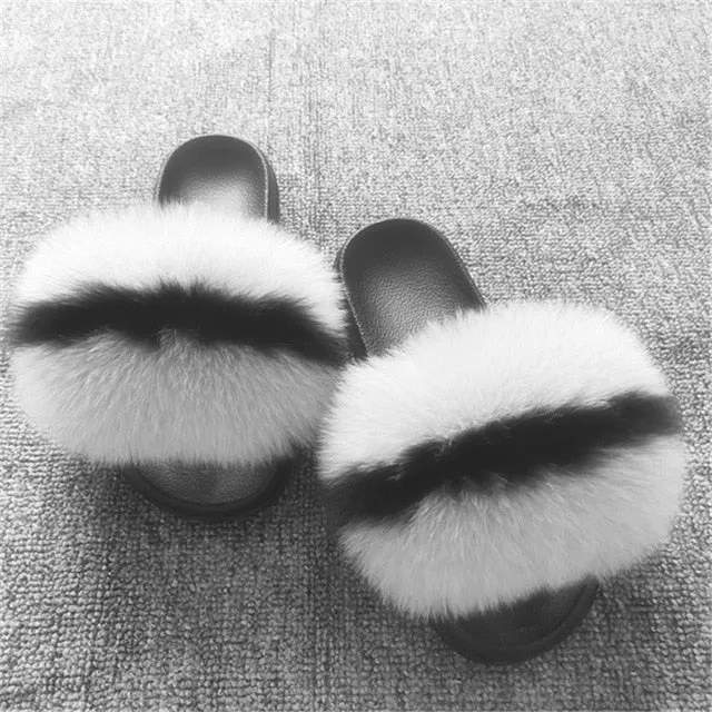 Fluffy Sliders Comfort Fur Furry Slippers