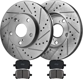 Front Brake Kit with Rotors & Ceramic Brake Pads for Ford F-150 1997-2003