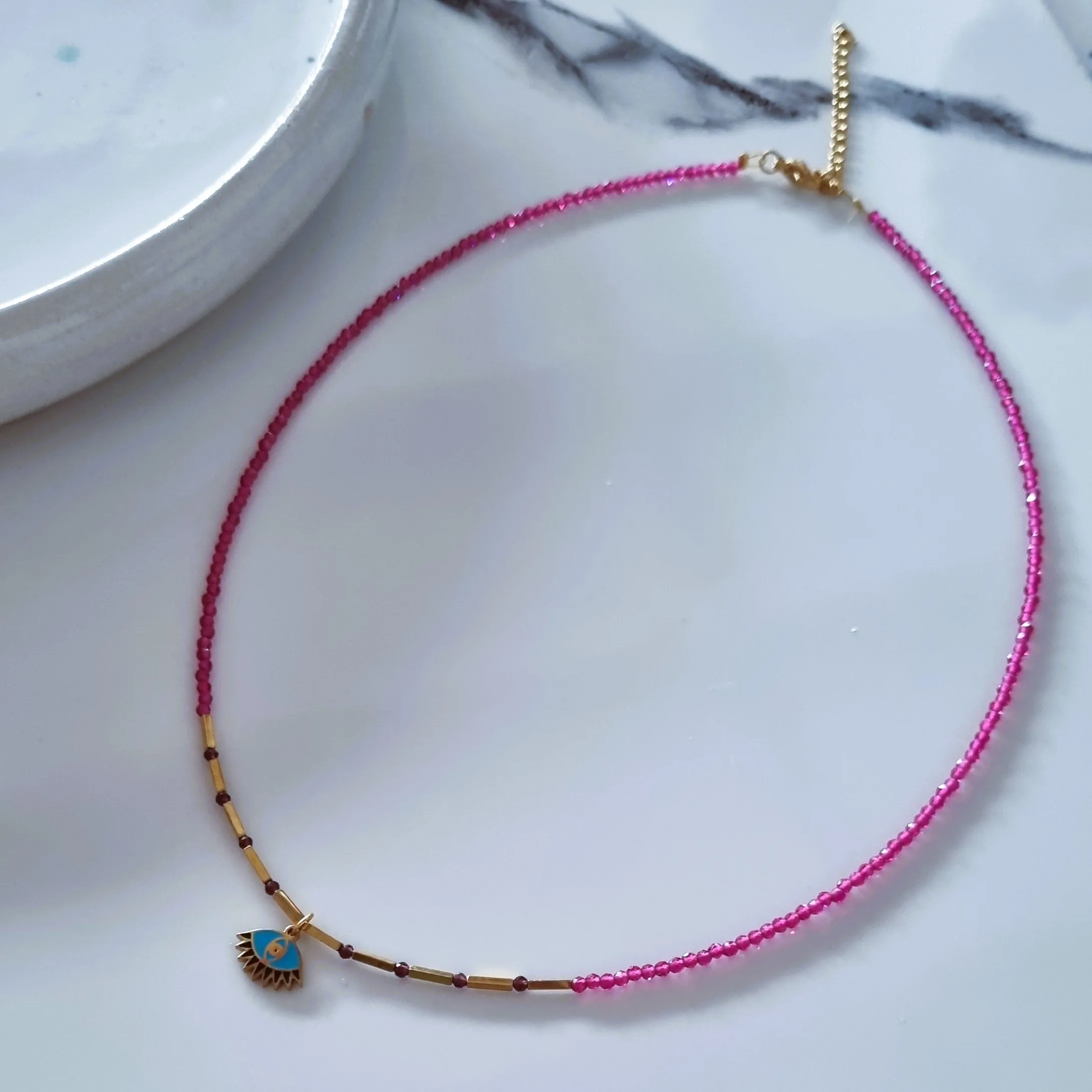 Fuschia necklace