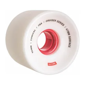 Globe Conical Cruiser Wheel White/Red 65mm