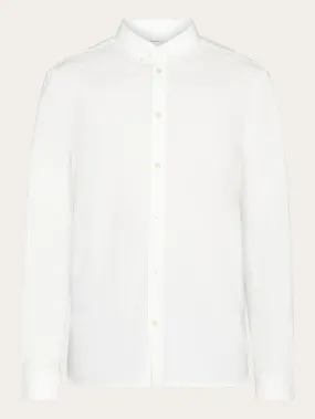 HARALD small owl oxford regular fit shirt - GOTS/Vegan - Bright White