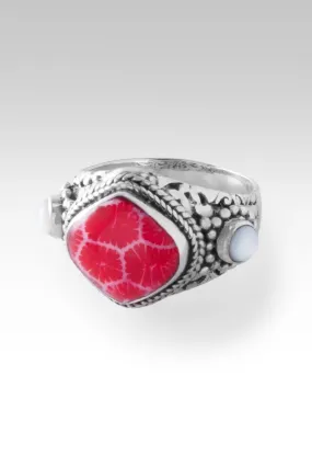 Joyful Ring II™ in Red Indonesian Coral