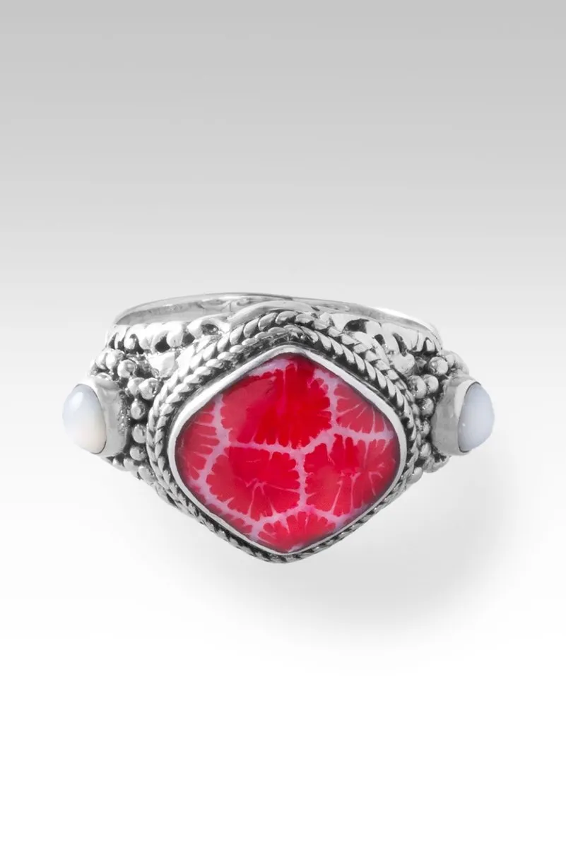 Joyful Ring II™ in Red Indonesian Coral