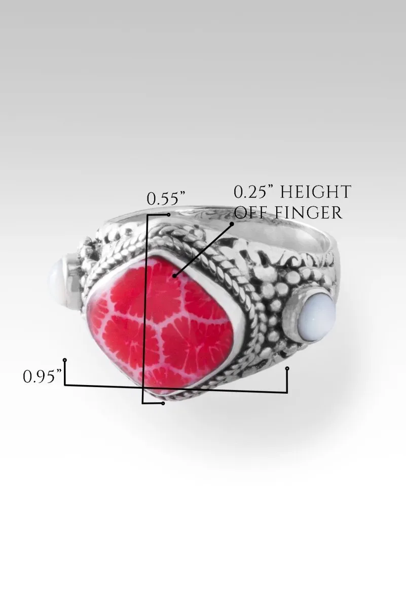 Joyful Ring II™ in Red Indonesian Coral