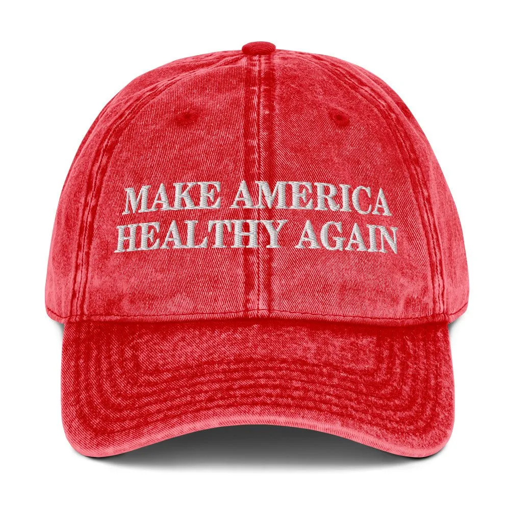 Make America Healthy Again Vintage Cotton Twill Cap