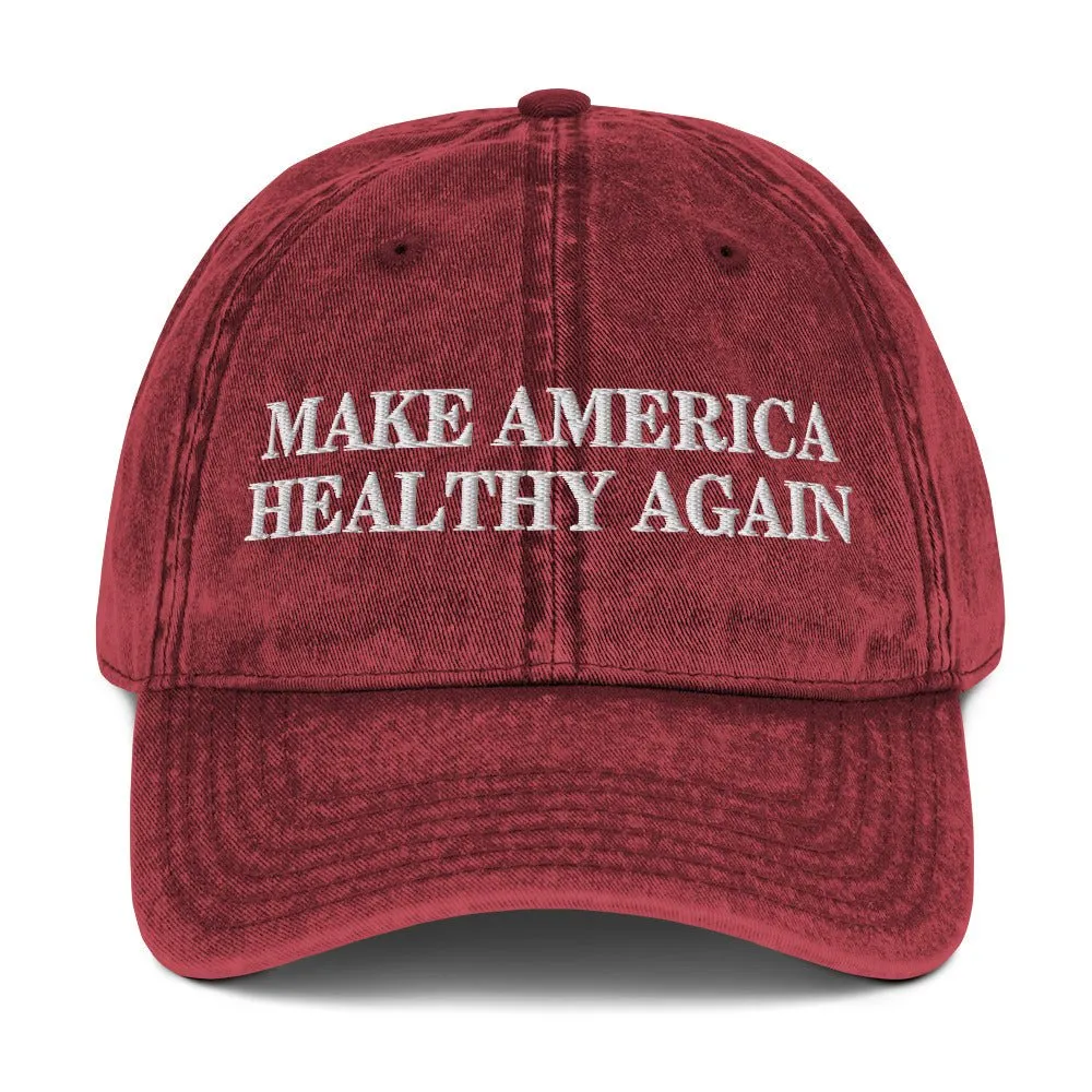 Make America Healthy Again Vintage Cotton Twill Cap