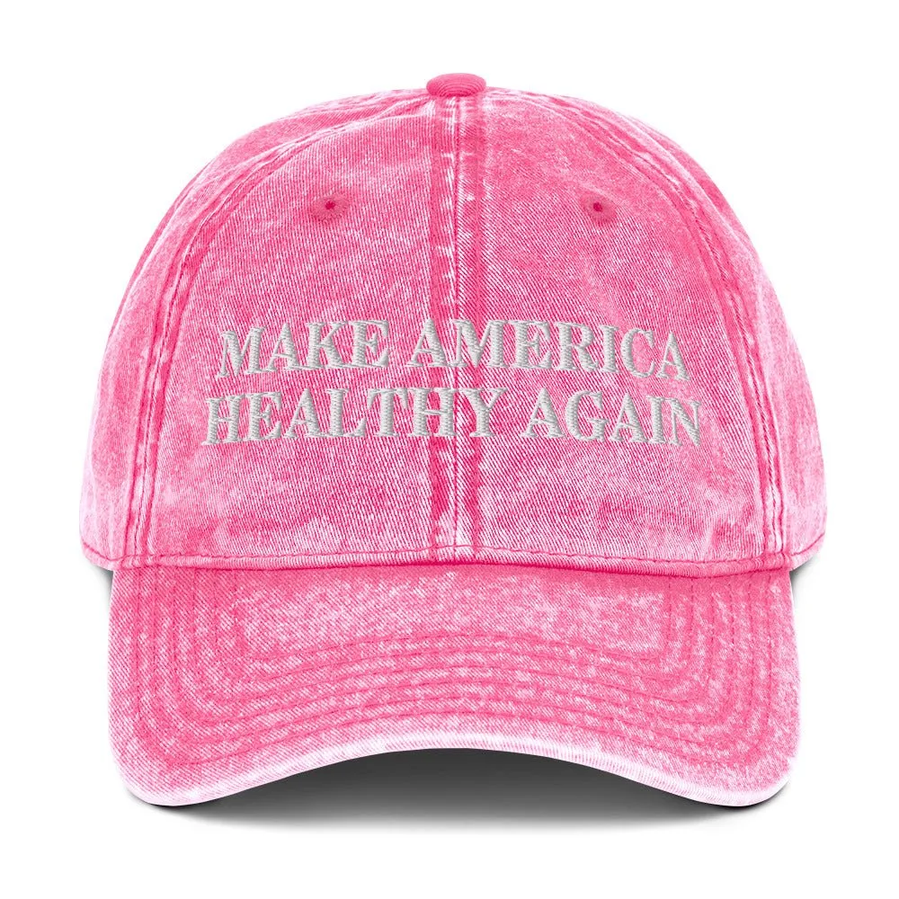 Make America Healthy Again Vintage Cotton Twill Cap