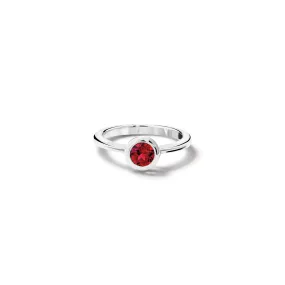 Nicole Ring Silver - Garnet