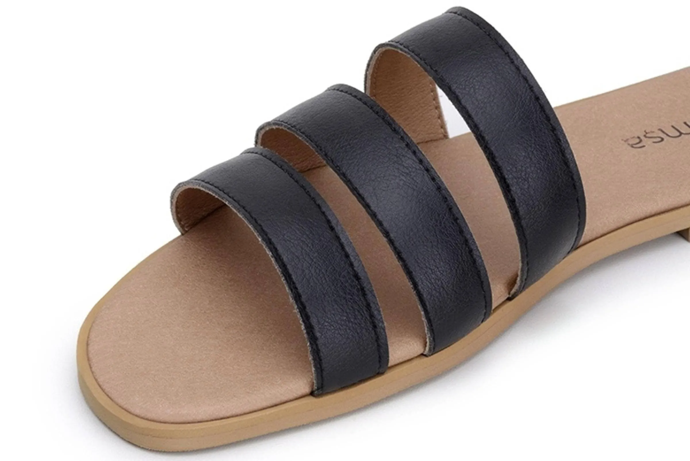 'Noemi' women's vegan sandals by Ahimsa - black