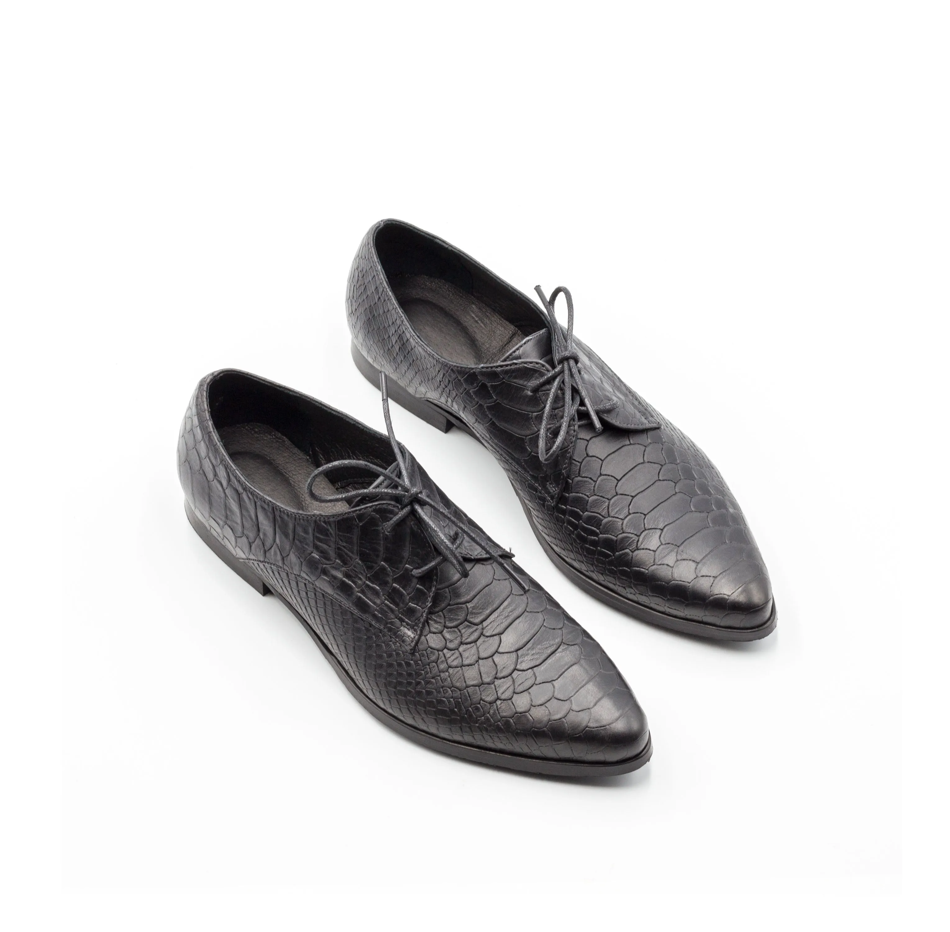 Reptile Textured Shoes- Shelly