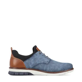 Rieker Men's Dustin 50 Perfed Shoe in Blue