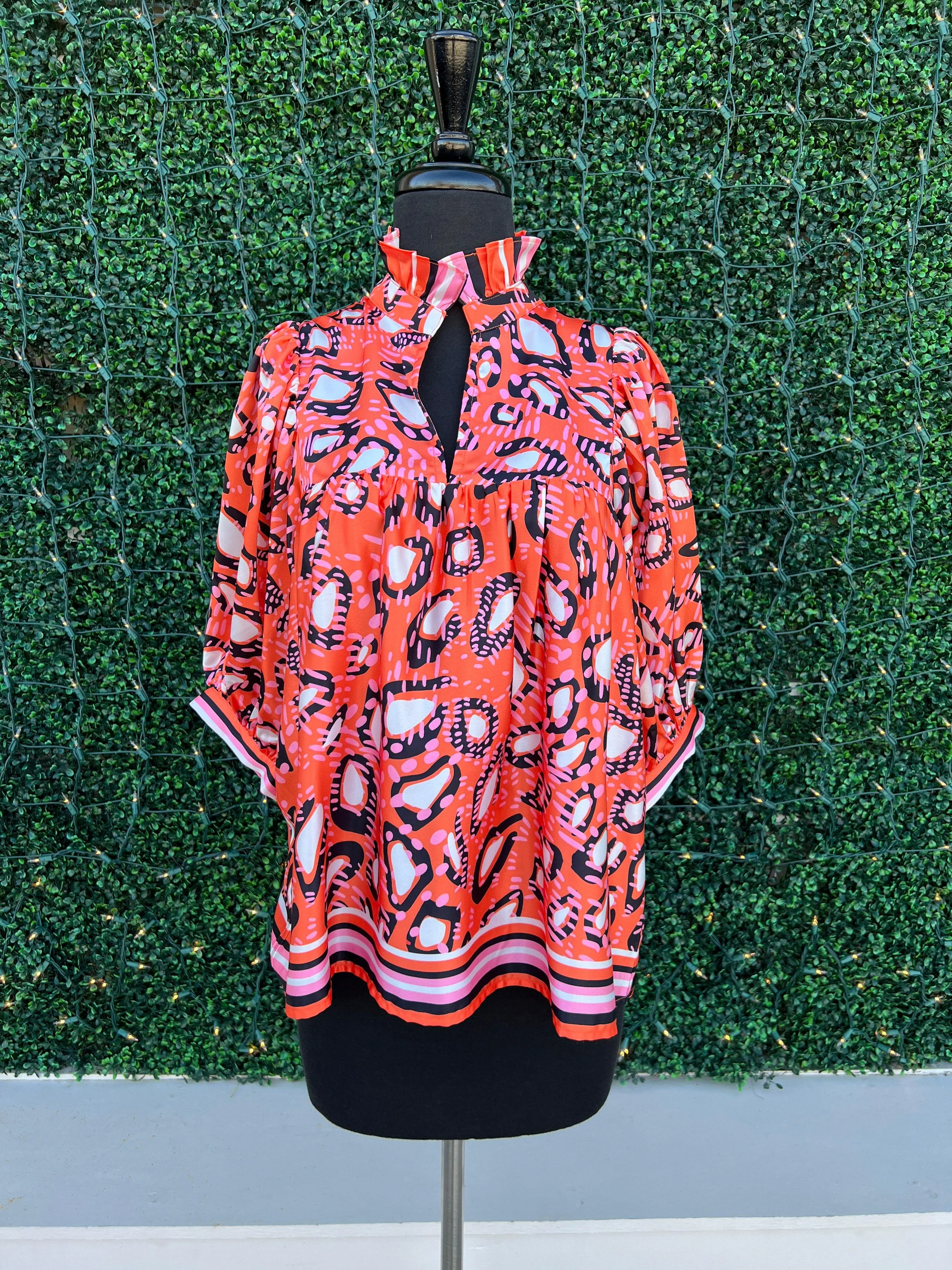 Safari Sunset Ruffle Blouse