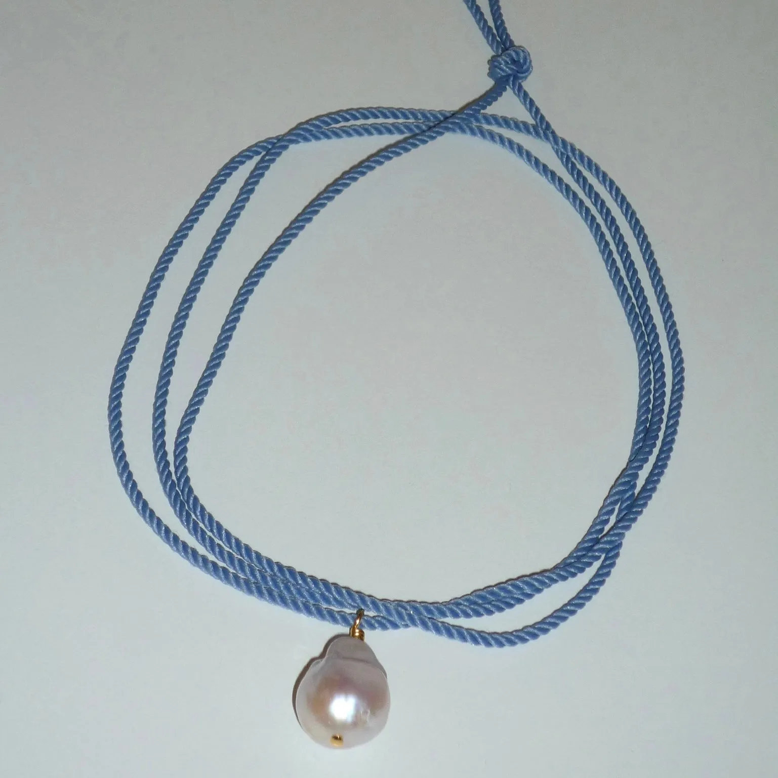 Santa Monica Cord Choker in Blue