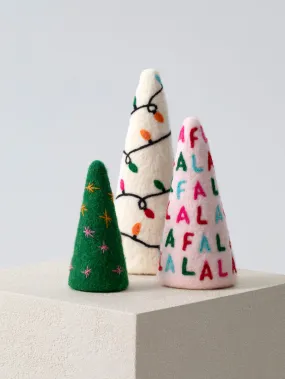 Shiraleah Assorted Set Of 3 Decorative Christmas Trees, Multi