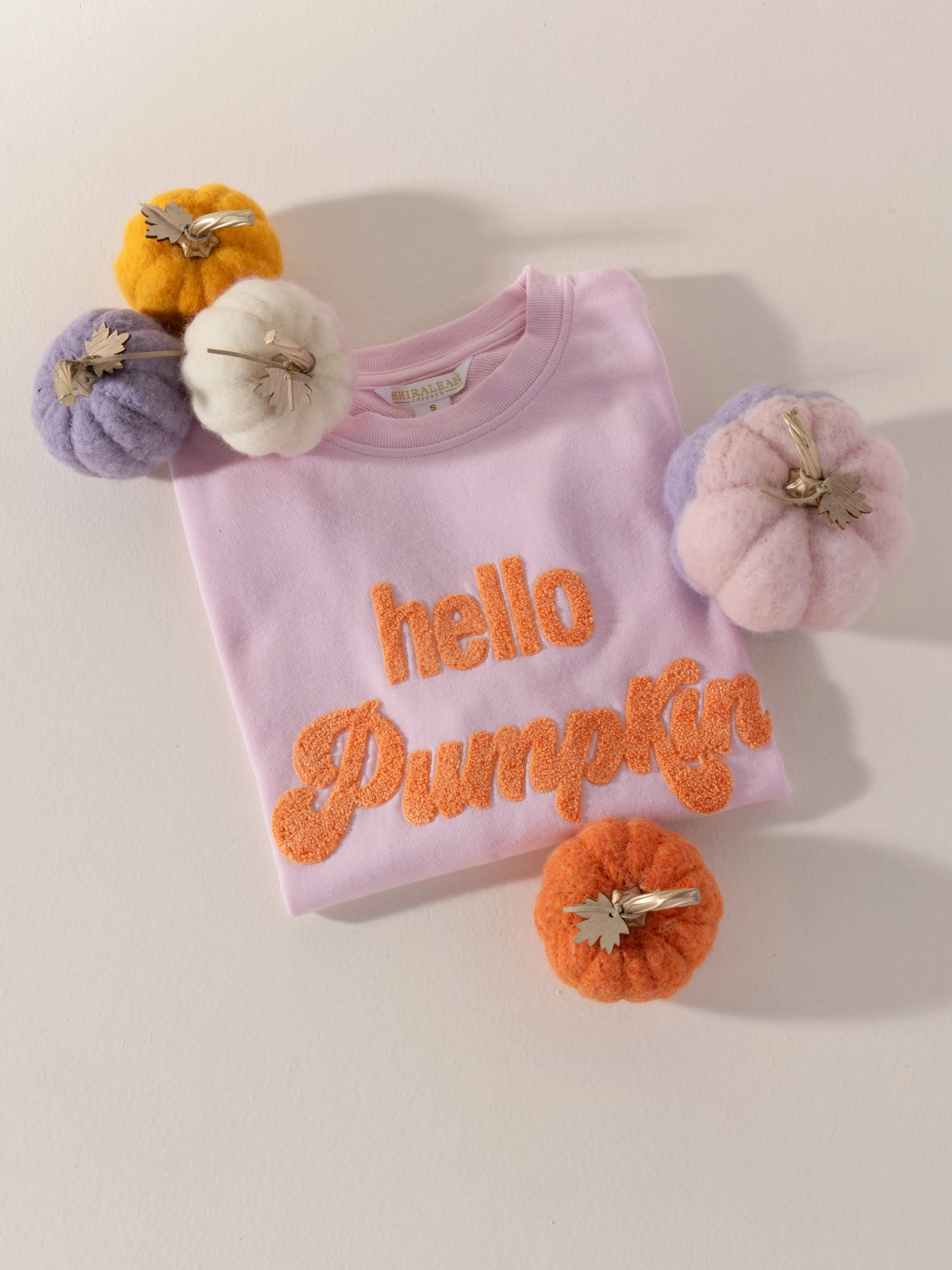 Shiraleah "Hello Pumpkin" Sweatshirt, Blush