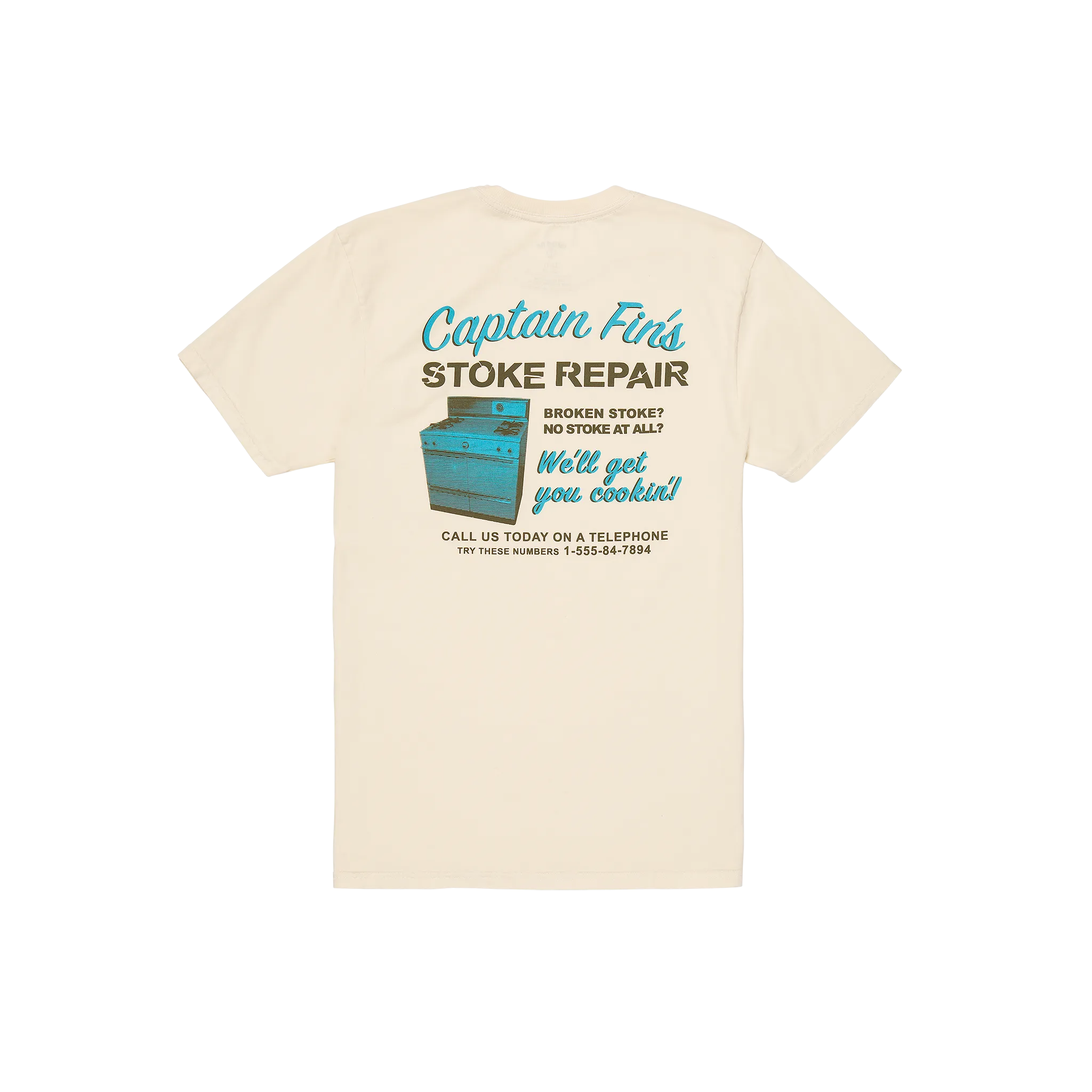 Stoke Repair Short Sleeve Tee - Cream