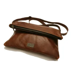 Tan Leather Goods - Nina Leather Sling Bag | Pecan