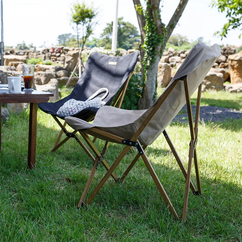 Wood Grain Foldable Camping Chair